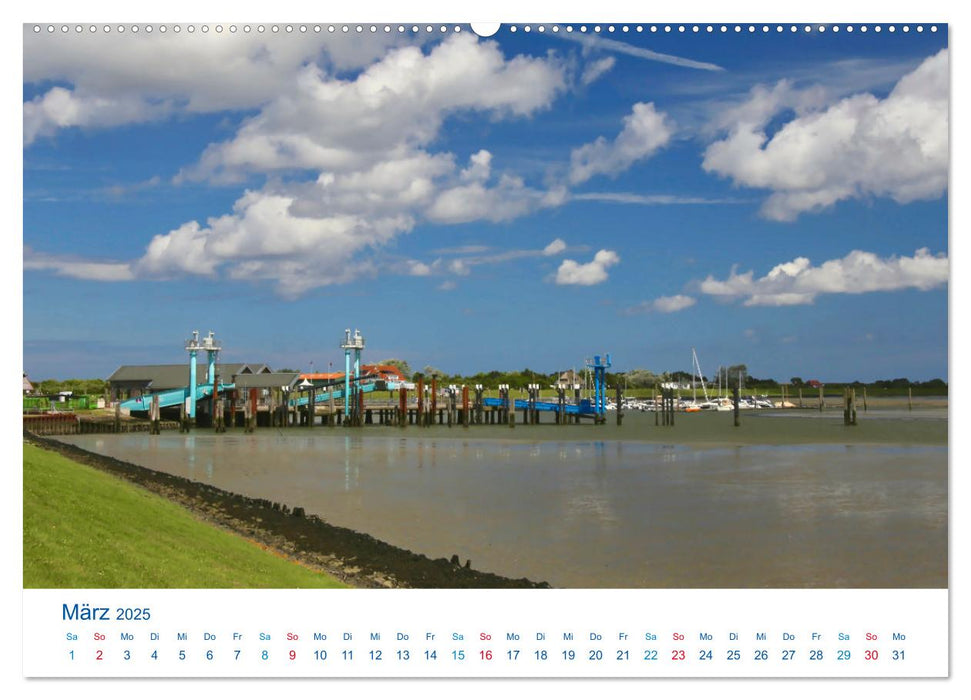 Langeoog 2025. Impressionen zwischen Hafen und Ostende (CALVENDO Wandkalender 2025)