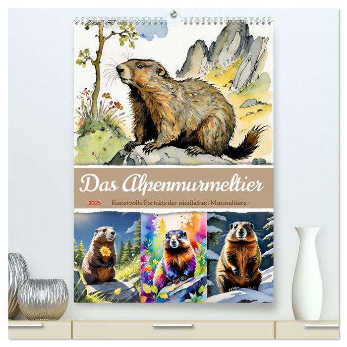 Das Alpenmurmeltier (CALVENDO Premium Wandkalender 2025)