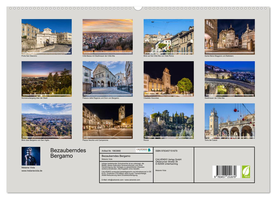 Bezauberndes Bergamo (CALVENDO Premium Wandkalender 2025)