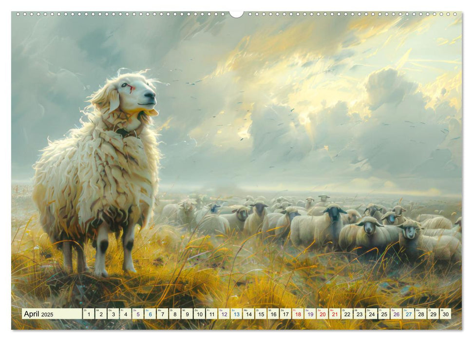 Bei den Schafen - Malerische Reise (CALVENDO Wandkalender 2025)