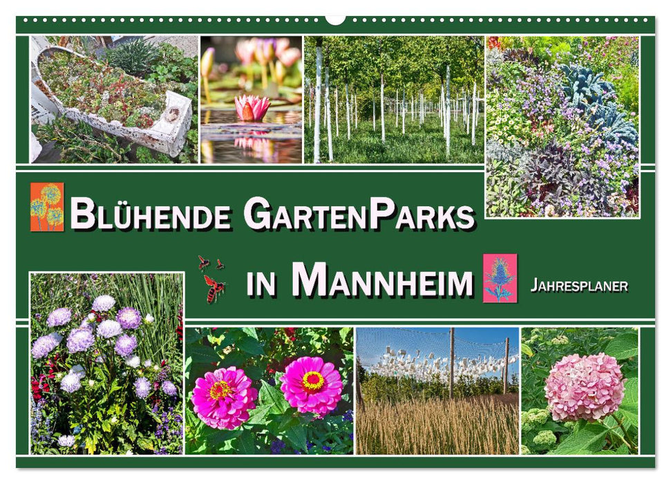 Blühende Gartenparks in Mannheim (CALVENDO Wandkalender 2025)