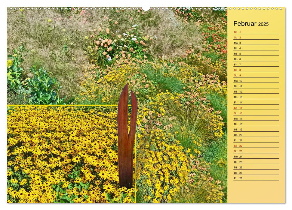 Blühende Gartenparks in Mannheim (CALVENDO Premium Wandkalender 2025)