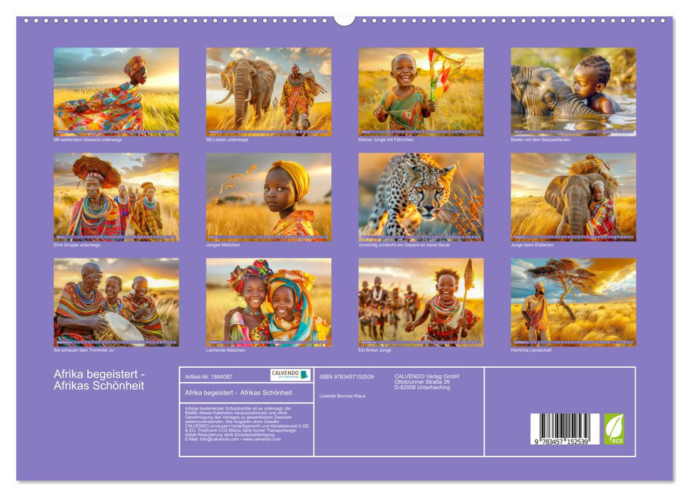 Afrika begeistert - Afrikas Schönheit (CALVENDO Premium Wandkalender 2025)