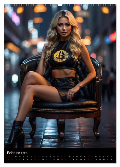 Crypto Queens: Schönheit der Digitalen Revolution (CALVENDO Wandkalender 2025)