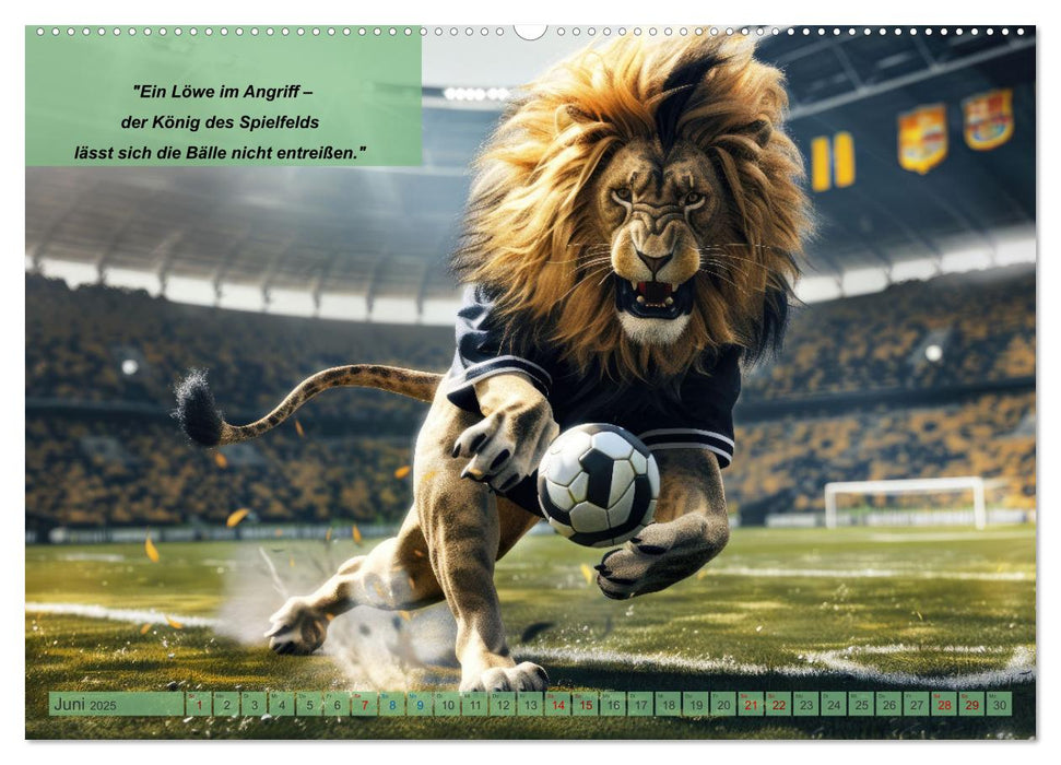 Der tierisch lustige Fußballkalender (CALVENDO Premium Wandkalender 2025)
