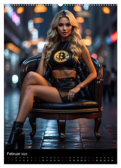 Crypto Queens: Schönheit der Digitalen Revolution (CALVENDO Premium Wandkalender 2025)