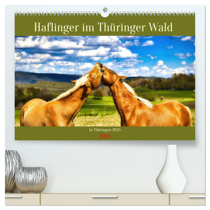 Haflinger im Thüringer Wald (CALVENDO Premium Wandkalender 2025)