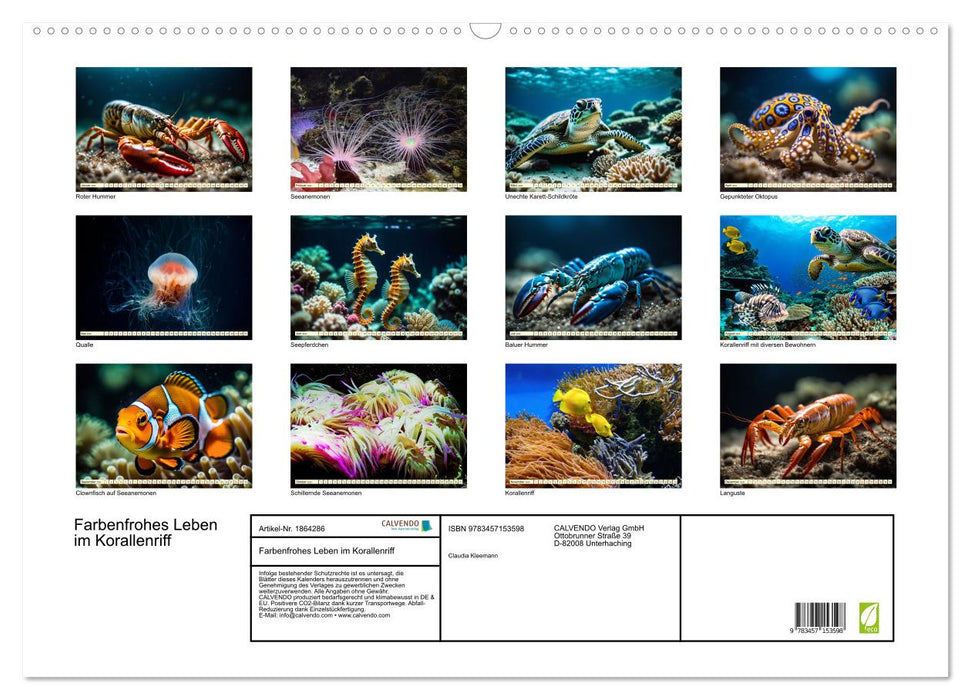 Farbenfrohes Leben im Korallenriff (CALVENDO Wandkalender 2025)