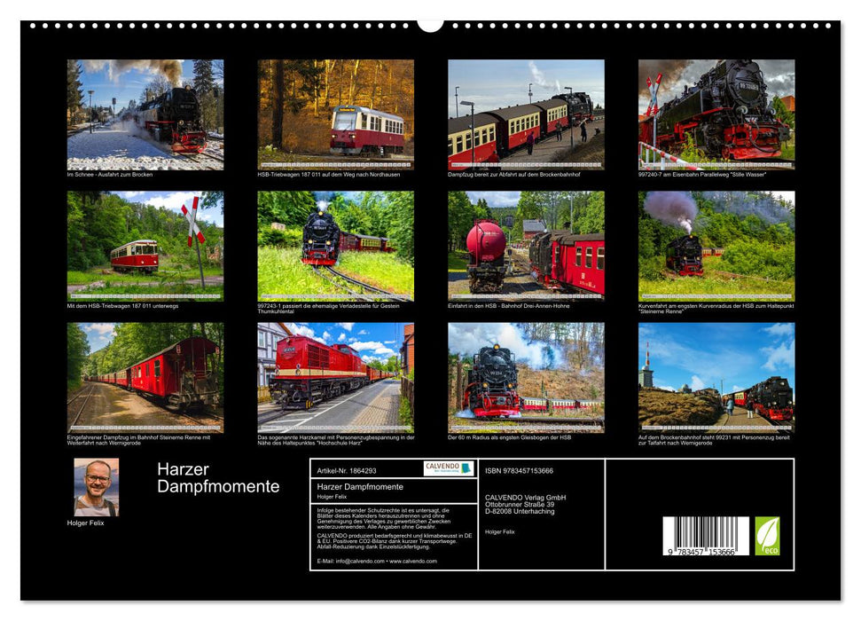 Harzer Dampfmomente (CALVENDO Premium Wandkalender 2025)