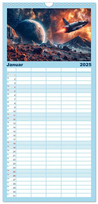 Sternenreisen - Ein kosmischer Kalender (CALVENDO Familienplaner 2025)