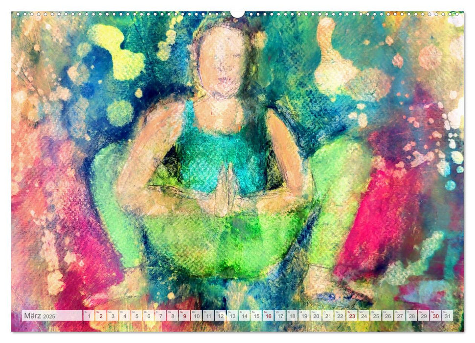 Yin Yoga Art - Künstlerische Darstellung von Yin Yoga Asanas (CALVENDO Wandkalender 2025)