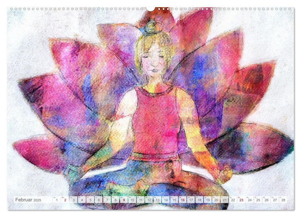 Yin Yoga Art - Künstlerische Darstellung von Yin Yoga Asanas (CALVENDO Premium Wandkalender 2025)