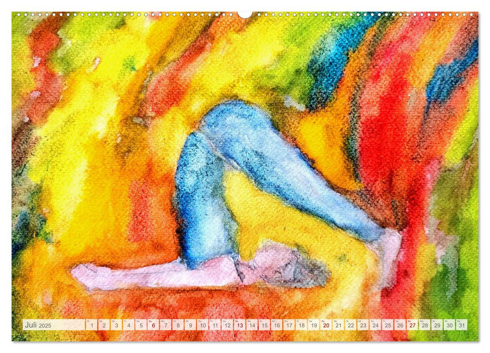 Yin Yoga Art - Künstlerische Darstellung von Yin Yoga Asanas (CALVENDO Premium Wandkalender 2025)