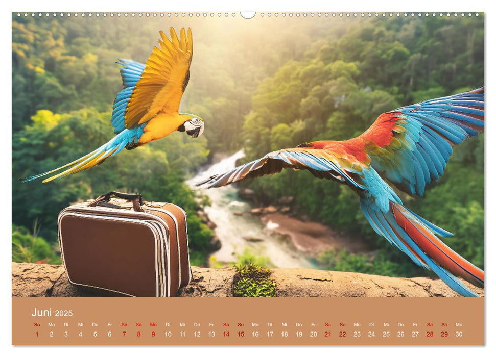 Tierische Urlaubsträume (CALVENDO Premium Wandkalender 2025)