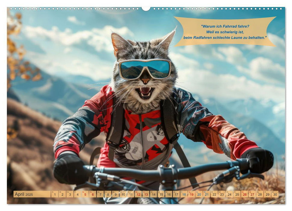 Der tierisch lustige Fahrradkalender (CALVENDO Wandkalender 2025)