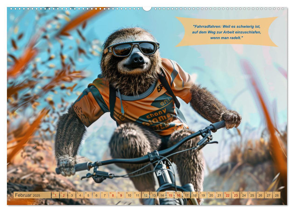 Der tierisch lustige Fahrradkalender (CALVENDO Premium Wandkalender 2025)