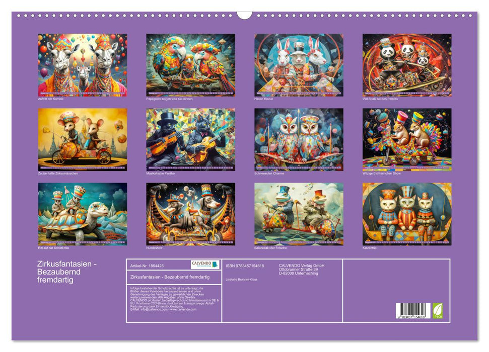 Zirkusfantasien - Bezaubernd fremdartig (CALVENDO Wandkalender 2025)