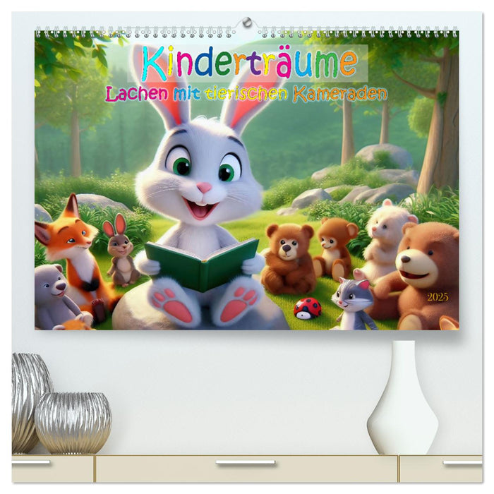 Kinderträume - Lachen mit tierischen Kameraden (CALVENDO Premium Wandkalender 2025)