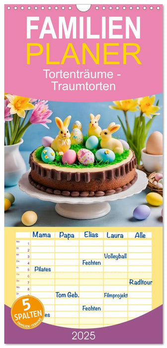 Tortenträume - Traumtorten (CALVENDO Familienplaner 2025)