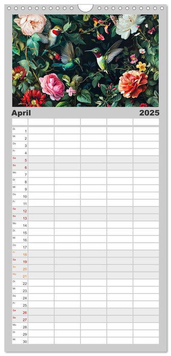 Gartengeflüster - Tierische Besucher in der Blütenfülle (CALVENDO Familienplaner 2025)