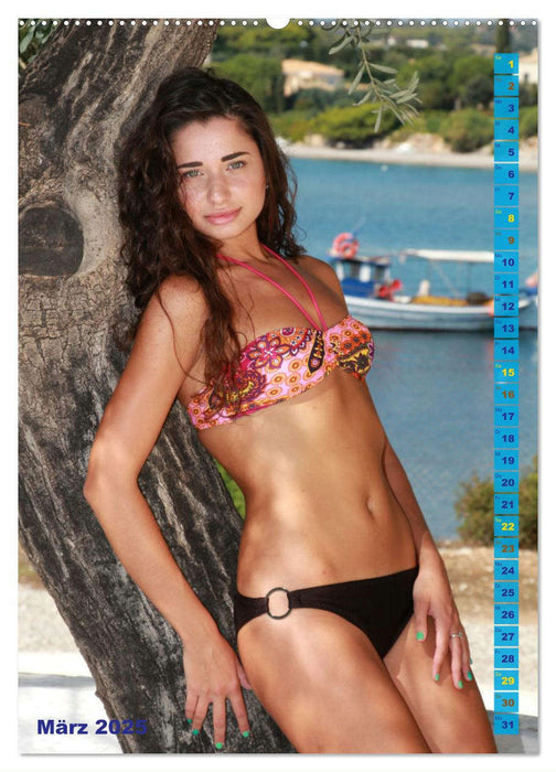 GREEK LOVE hot summer island beauties (CALVENDO Premium Wandkalender 2025)