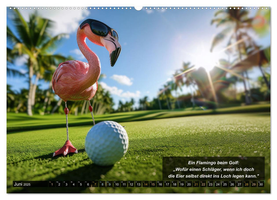 Der tierisch lustige Golfkalender (CALVENDO Wandkalender 2025)