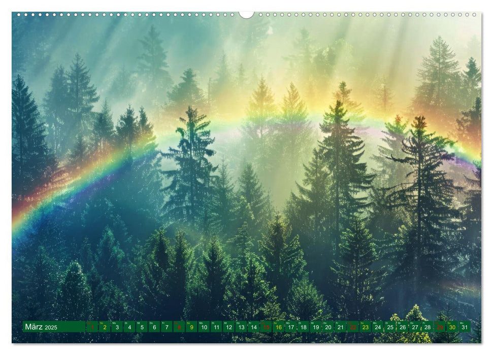 Himmlische Farbspiele - Regenbogen (CALVENDO Premium Wandkalender 2025)