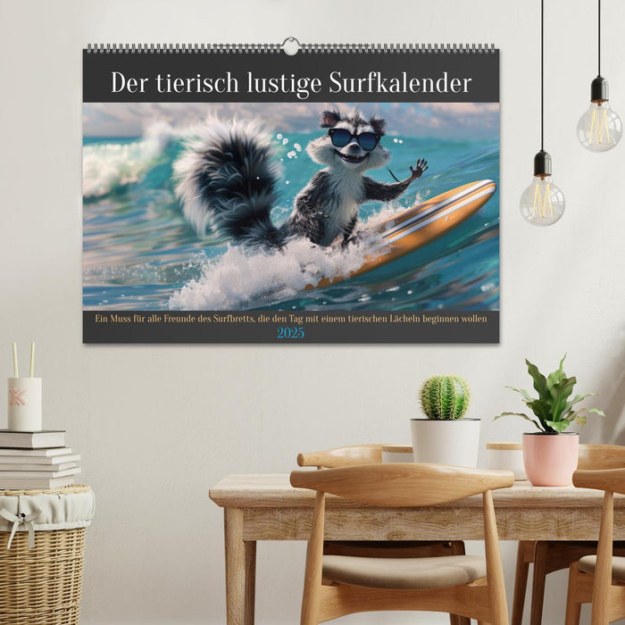 Der tierisch lustige Surfkalender (CALVENDO Wandkalender 2025)