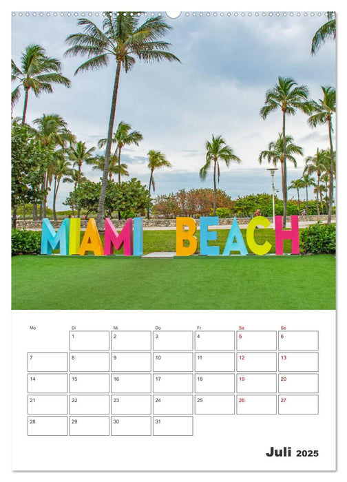 Miami - Reiseplaner (CALVENDO Premium Wandkalender 2025)