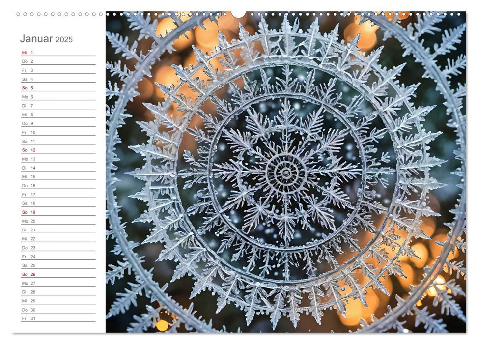 Natural Mandalas - Kraftvolle KI Mandalas aus Naturmaterialien (CALVENDO Wandkalender 2025)