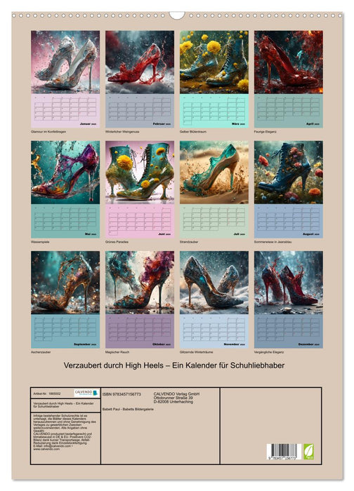 Verzaubert durch High Heels – Ein Kalender für Schuhliebhaber (CALVENDO Wandkalender 2025)