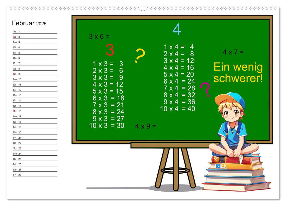Mathematik für Grundschüler (CALVENDO Premium Wandkalender 2025)