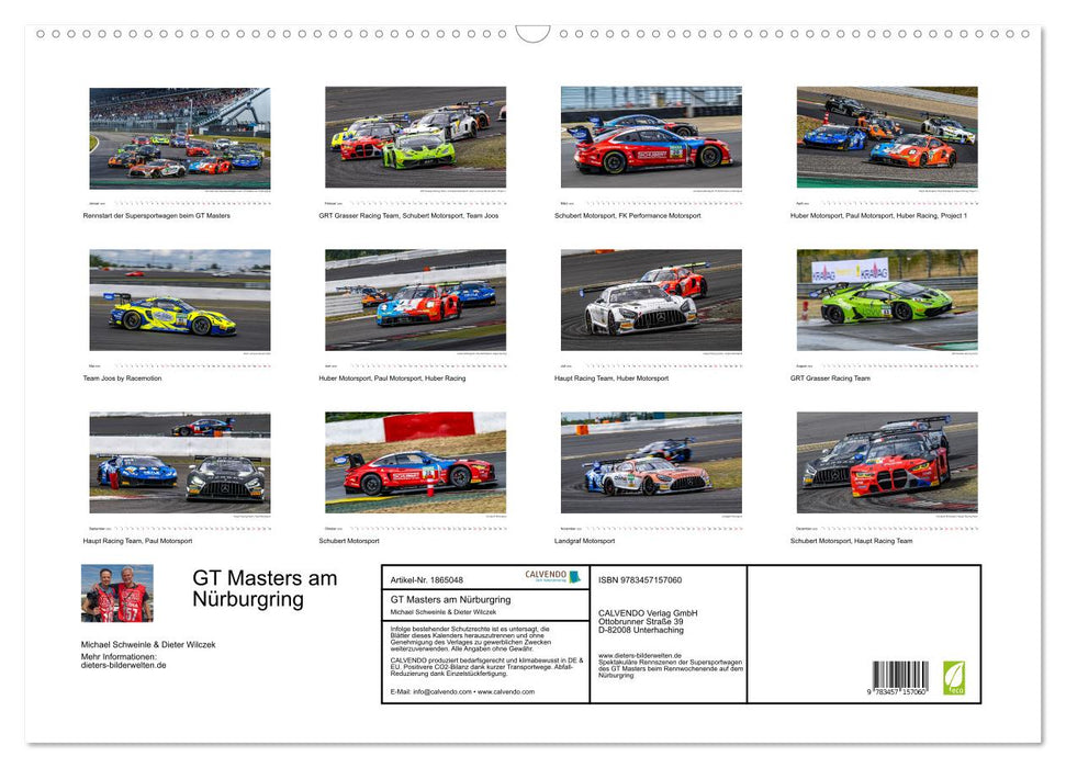 GT Masters am Nürburgring (CALVENDO Wandkalender 2025)