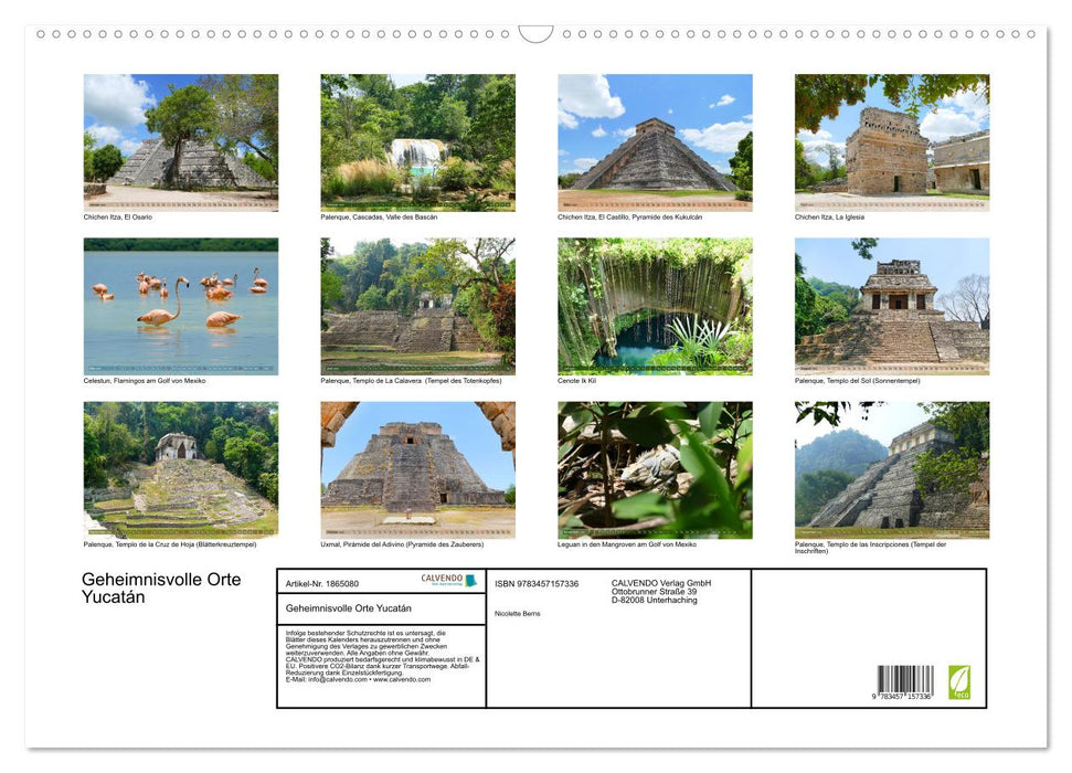 Geheimnisvolle Orte Yucatán (CALVENDO Wandkalender 2025)