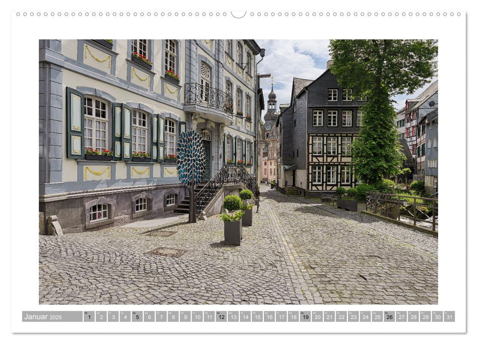 Monschau - Flanieren durch die historische Altstadt (CALVENDO Wandkalender 2025)