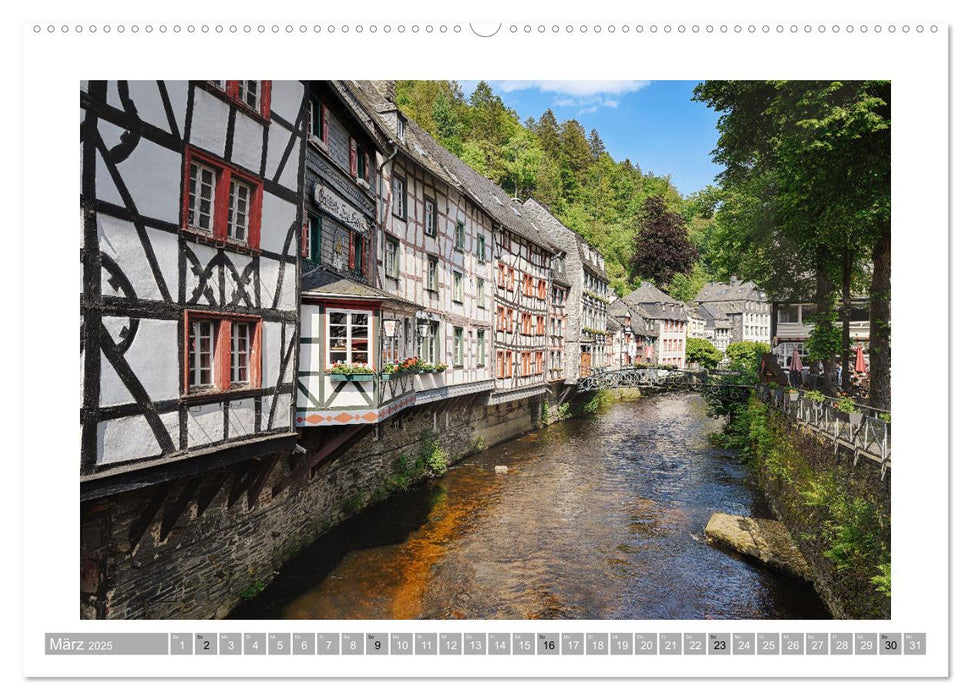 Monschau - Flanieren durch die historische Altstadt (CALVENDO Wandkalender 2025)