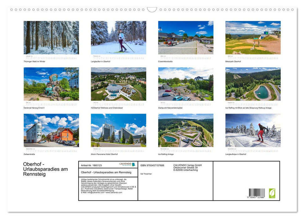 Oberhof - Urlaubsparadies am Rennsteig (CALVENDO Wandkalender 2025)