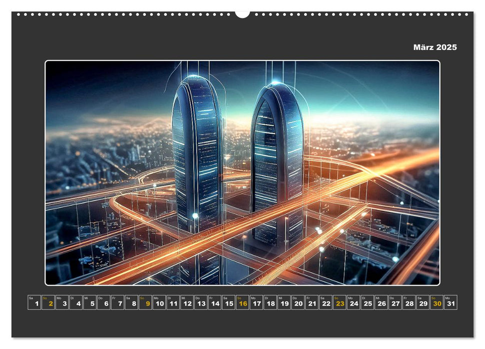 Zukunftsvision Megacity (CALVENDO Wandkalender 2025)