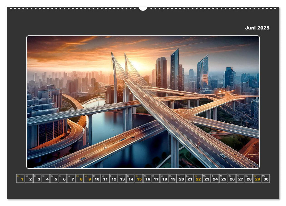 Zukunftsvision Megacity (CALVENDO Wandkalender 2025)
