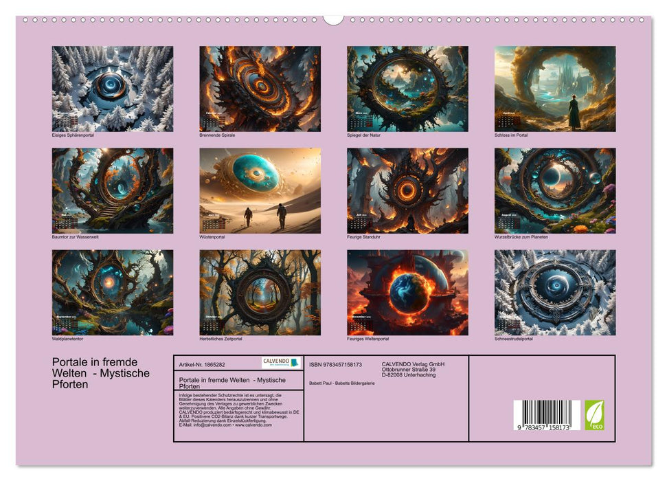 Portale in fremde Welten - Mystische Pforten (CALVENDO Premium Wandkalender 2025)