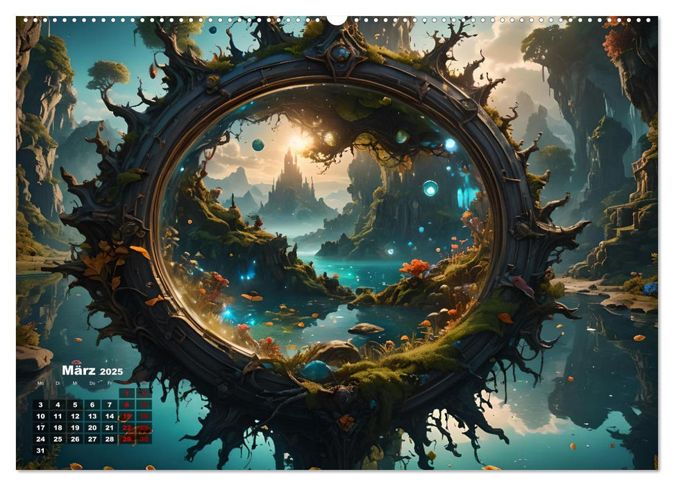 Portale in fremde Welten - Mystische Pforten (CALVENDO Premium Wandkalender 2025)
