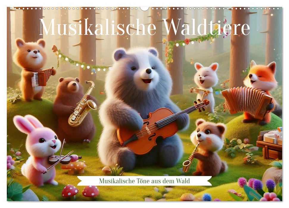 Musikalische Waldtiere (CALVENDO Wandkalender 2025)