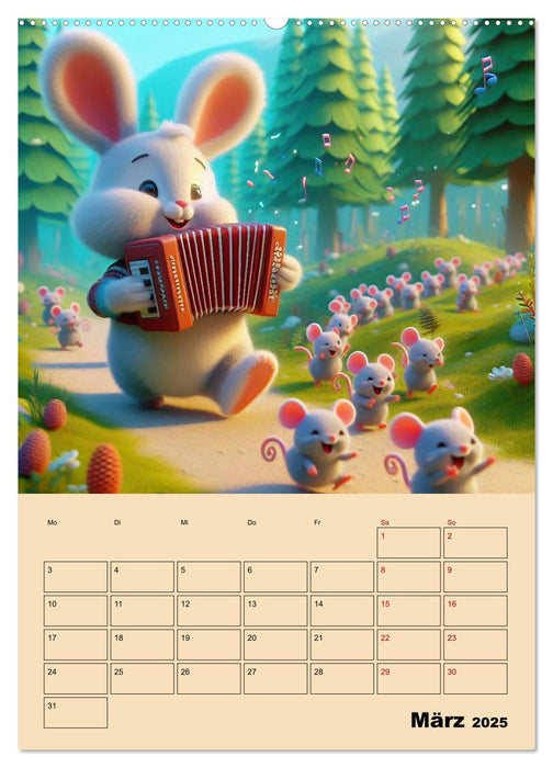 Waldtiere machen Musik (CALVENDO Premium Wandkalender 2025)