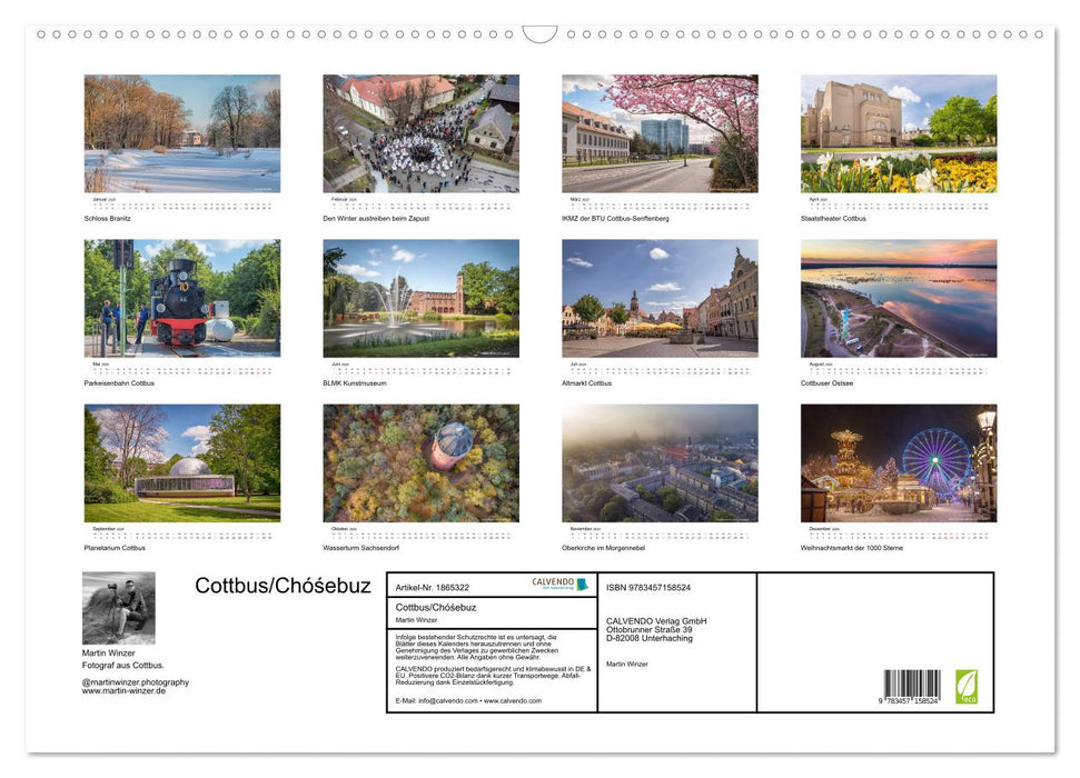 Cottbus/Chóśebuz (CALVENDO Wandkalender 2025)