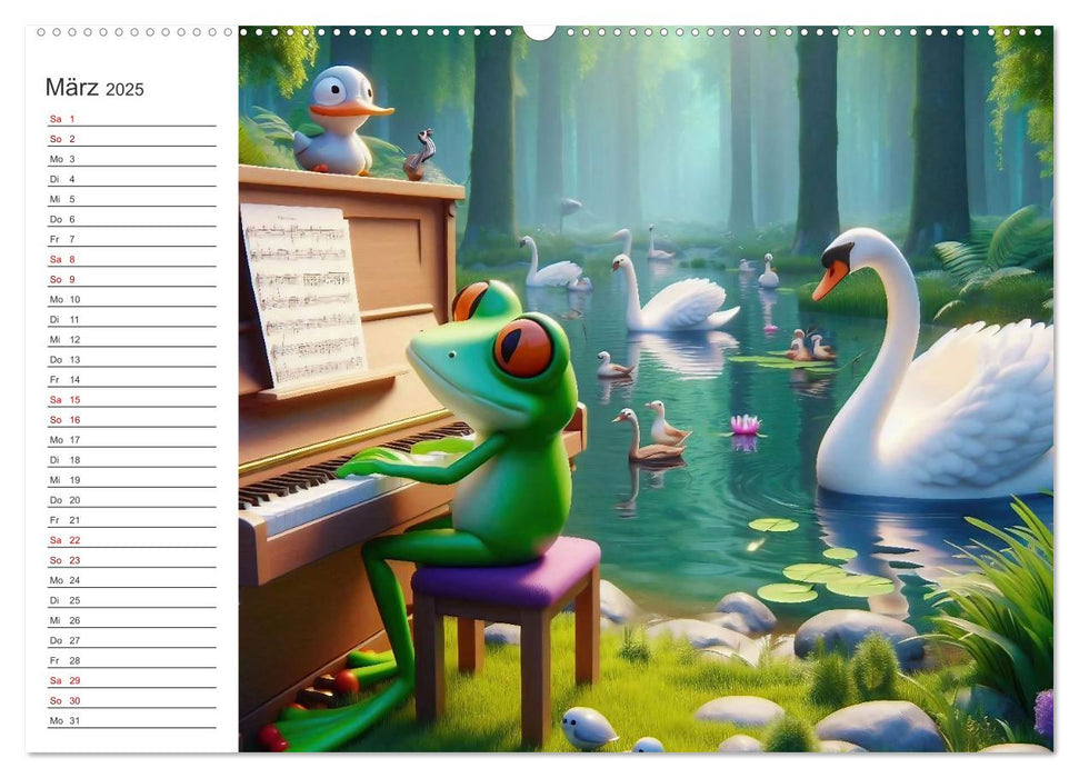 Musikalische Waldtiere (CALVENDO Premium Wandkalender 2025)