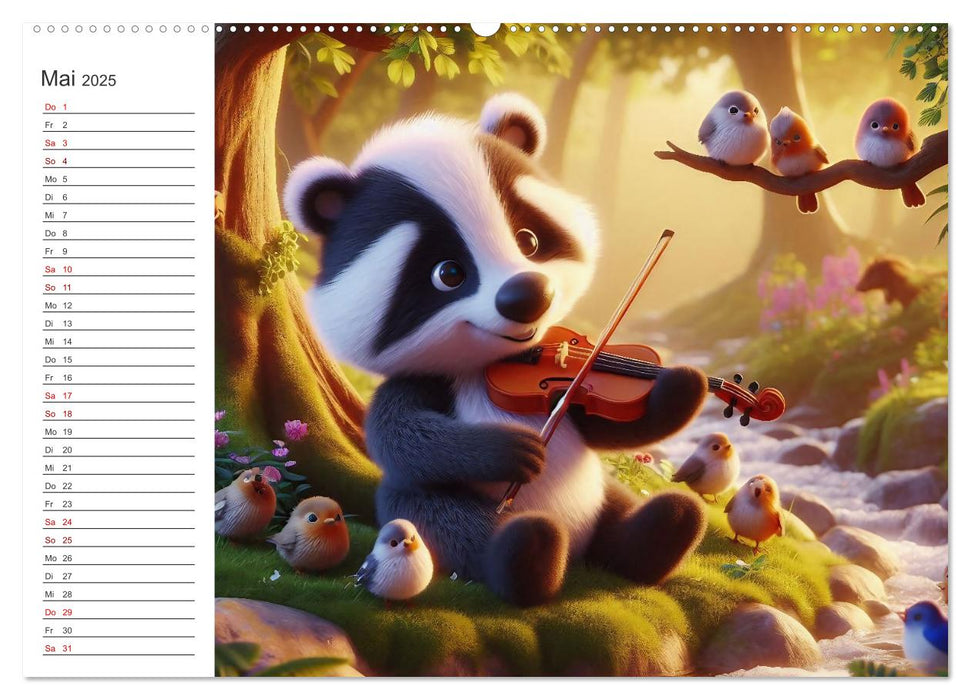 Musikalische Waldtiere (CALVENDO Premium Wandkalender 2025)