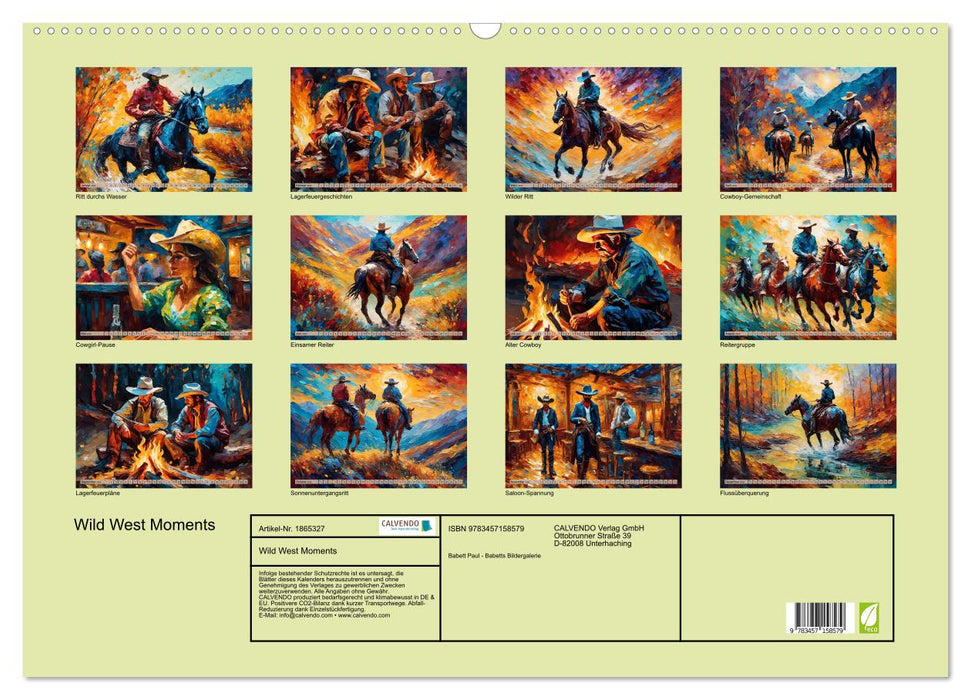 Wild West Moments (CALVENDO Wandkalender 2025)