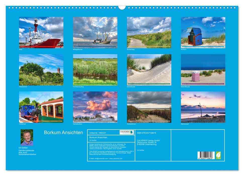 Borkum Ansichten (CALVENDO Wandkalender 2025)