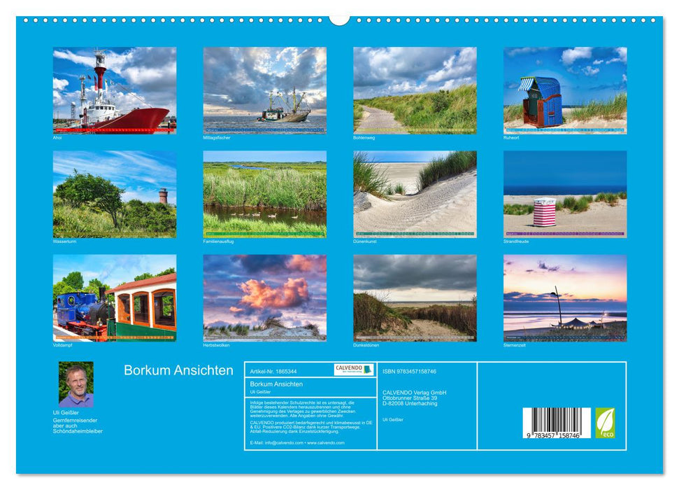 Borkum Ansichten (CALVENDO Premium Wandkalender 2025)