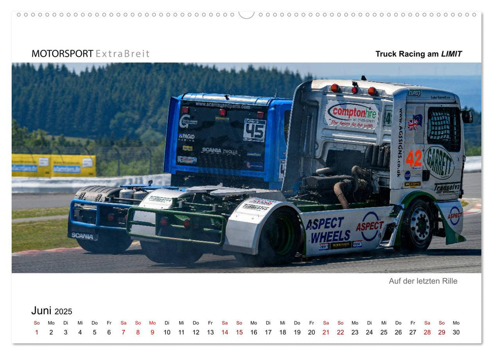 Truck Racing am LIMIT - Panoramabilder (CALVENDO Premium Wandkalender 2025)